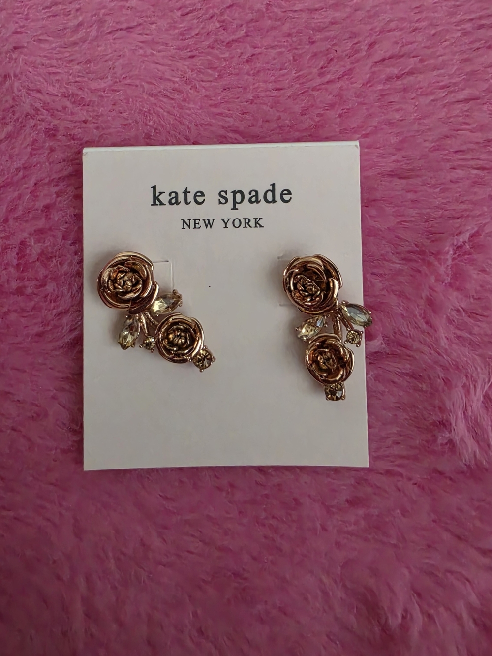 kate spade Rose Cluster Stud Earrings - Rose Gold